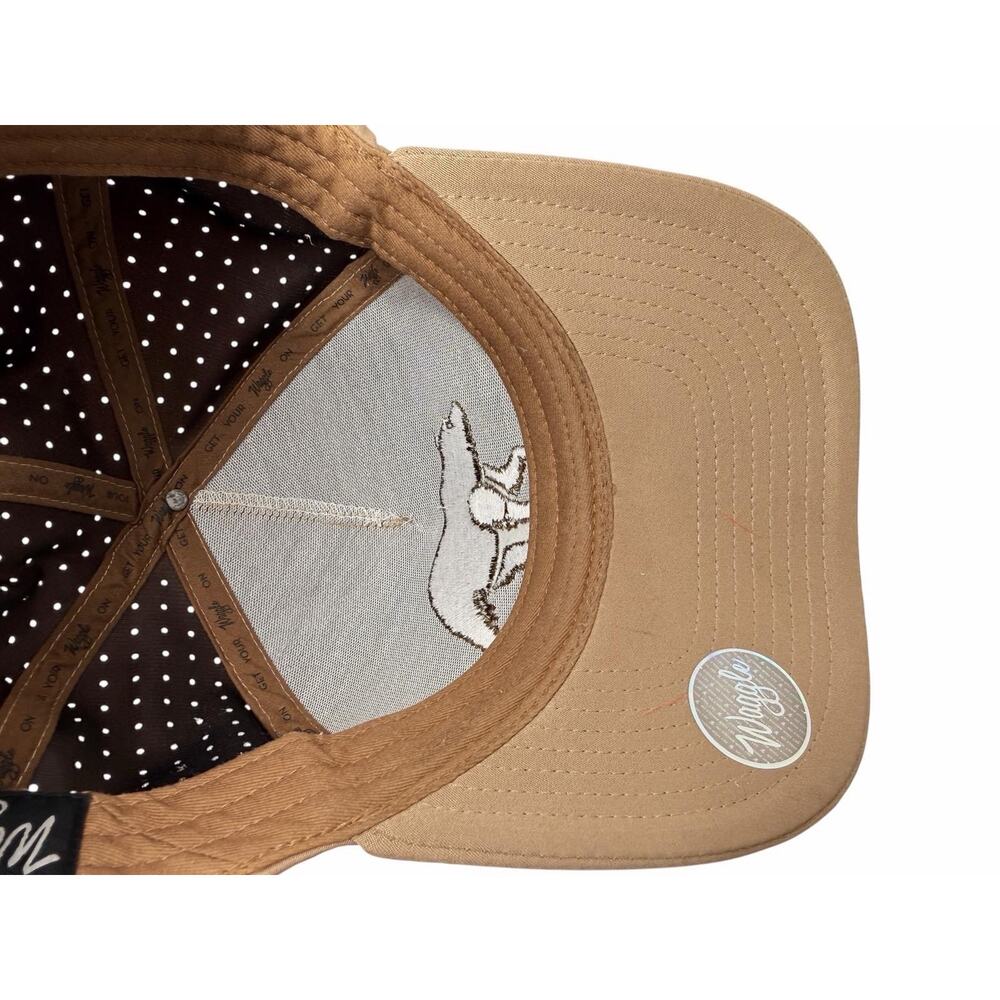 Wrangler Hershey Bears Hockey Cap Tan Brown Embroidered Bear Snapback Hat - Picture 6 of 7